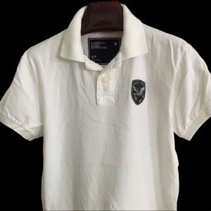 White American Eagle Short Sleeve Polo Shirt